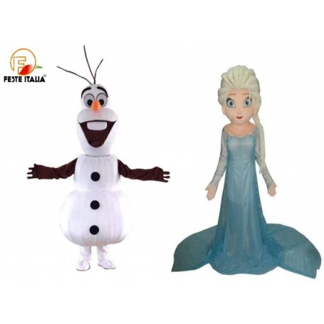 noleggio mascotte costumi olaf e Anna frozen