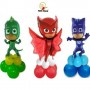 Centro tavola Palloncini Gufetta Gattoboy Gekko Pj Masks Super Pigiamini