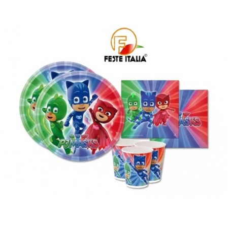 Compleanno PJ Masks Super Pigiamini kit festa PJ Masks 16 Persone