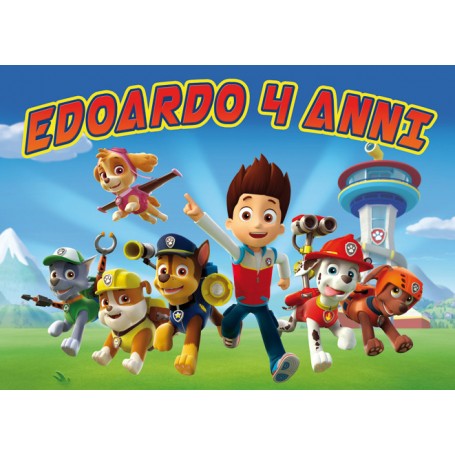 Banner personalizzato paw patrol fondale paw patrol